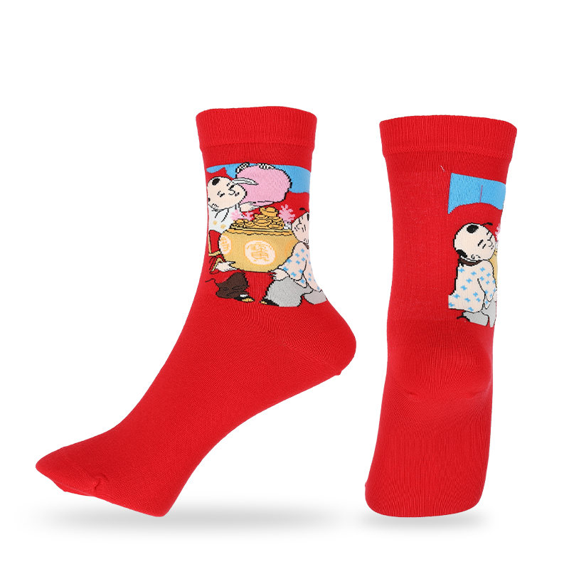 Veľkoobchodné alebo zákazkové dámske ponožky v štýle čínskeho Nového roka so vzormi