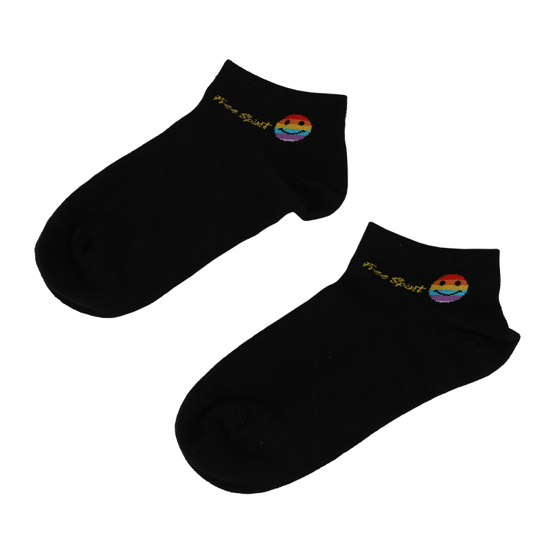 Veľkoobchodné alebo zákazkové dámske ponožky so smajlíkom emoji tváre so vzorom tenisiek