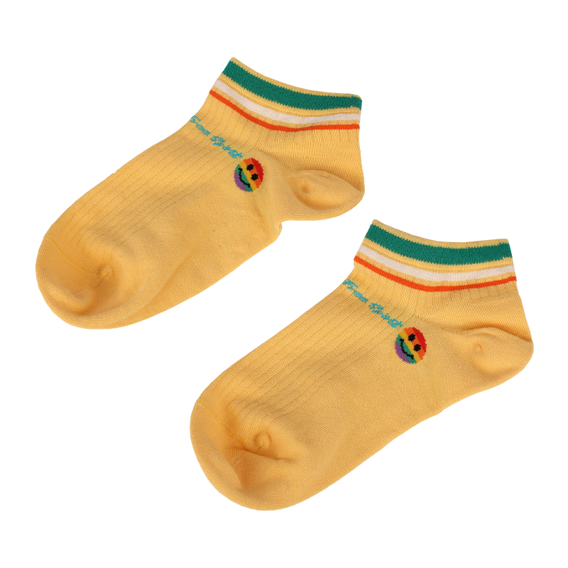 Veľkoobchodné alebo zákazkové dámske ponožky so smajlíkom emoji tváre so vzorom tenisiek